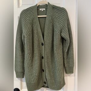 Madewell Green Oversized Cardigan